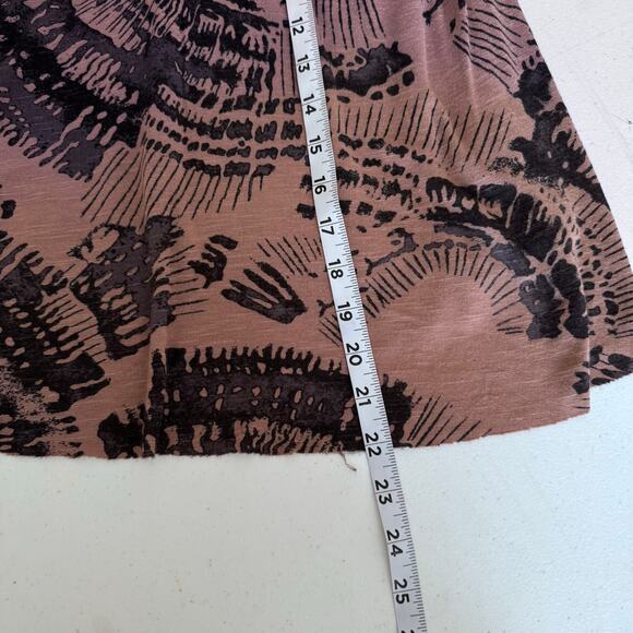 Free People Linen Cinched Brown Abstract Print Tube Top Women's Small Boho Indie - Picture 8 of 8